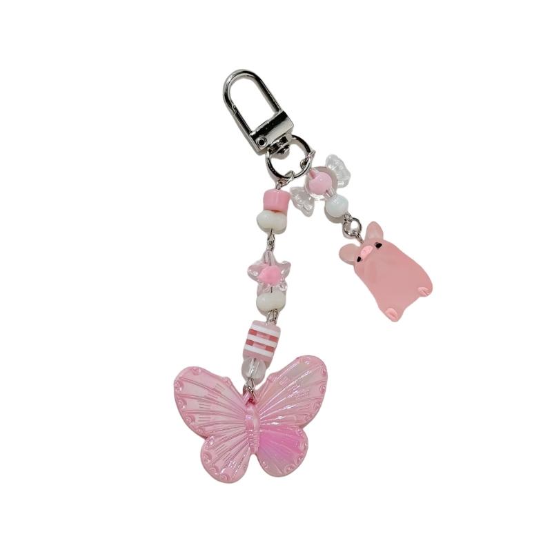 Cute Butterfly Phone Chain Keychain Versatile Butterfly Phone Hanger Keychain Pendant for Stylish and Practical Use