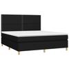 3142275 vidaXL Divan Bed with Mattress Black 180x200 Cm Fabric
