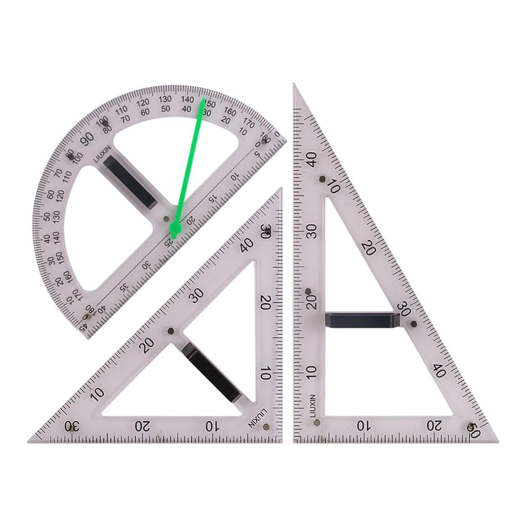 Large Math Geometry Rulers Plastic Geometry Tool for Blackboard White Board Teachers Class Geometry Math Set 40cm