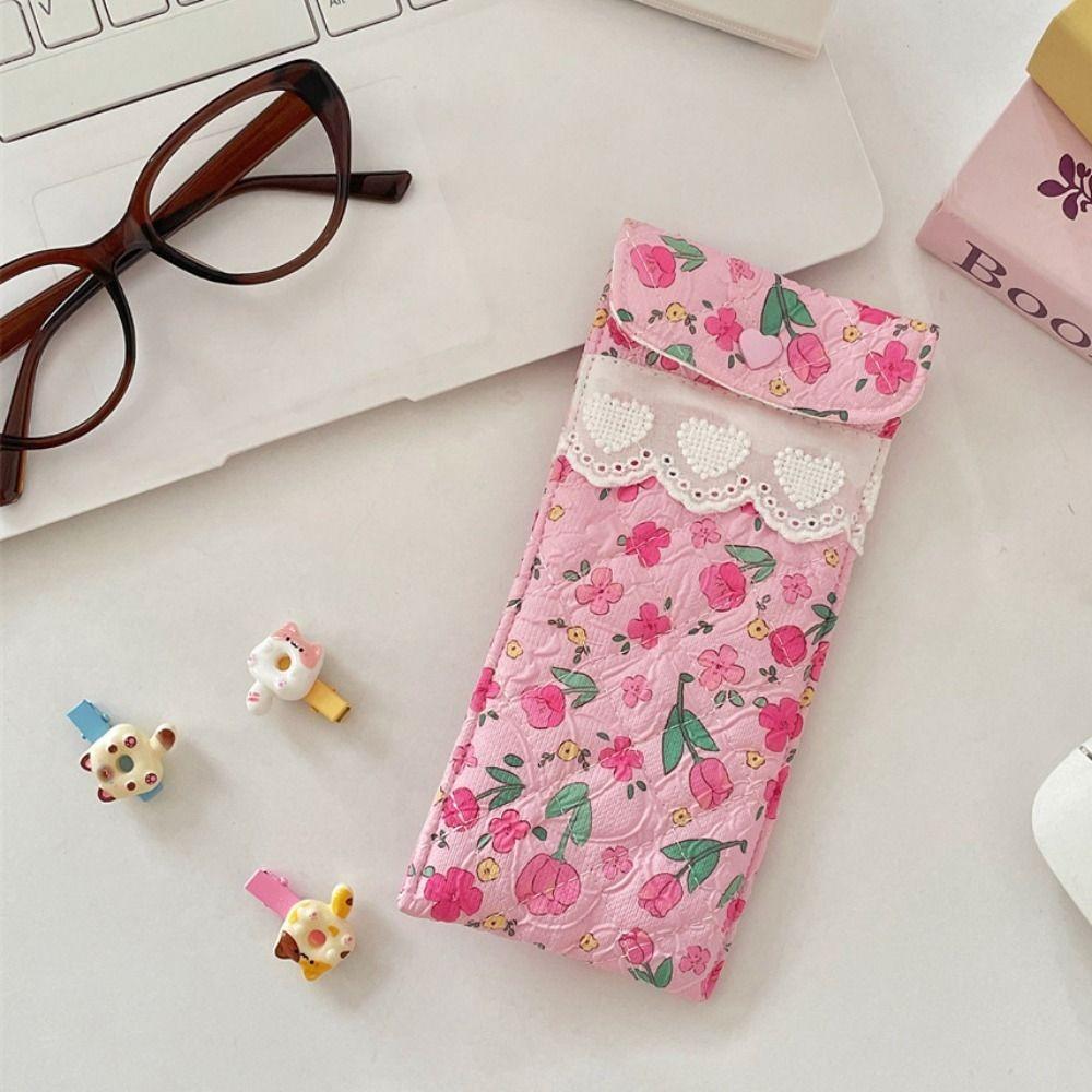 Sweet Cotton Glasses Storage Bag Korean Style Lovely Eyeglasses Case  Eyewear Protector