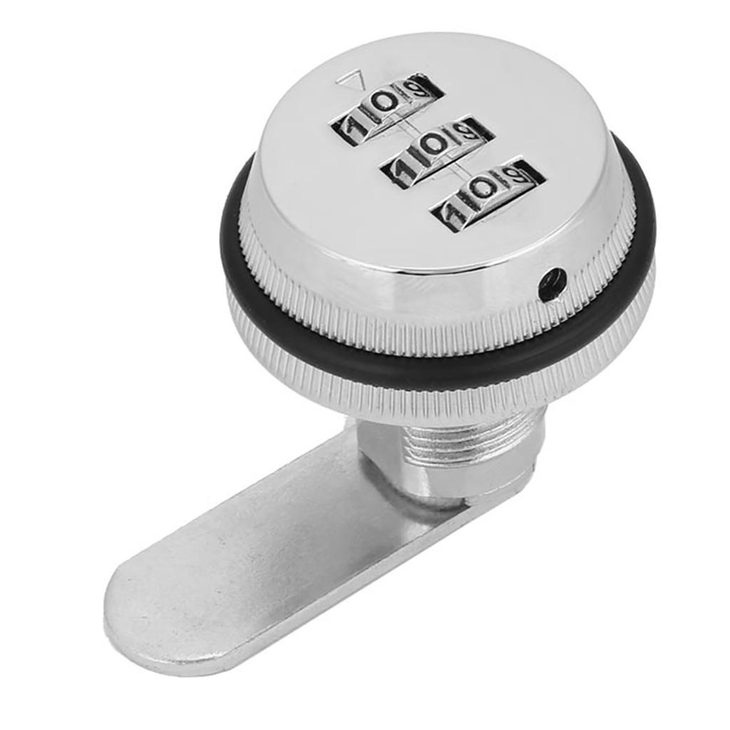 Liga de Zinco Combinação de Senha Camlock Armário Protetor de Código de Acesso de Três Dígitos(Prata)