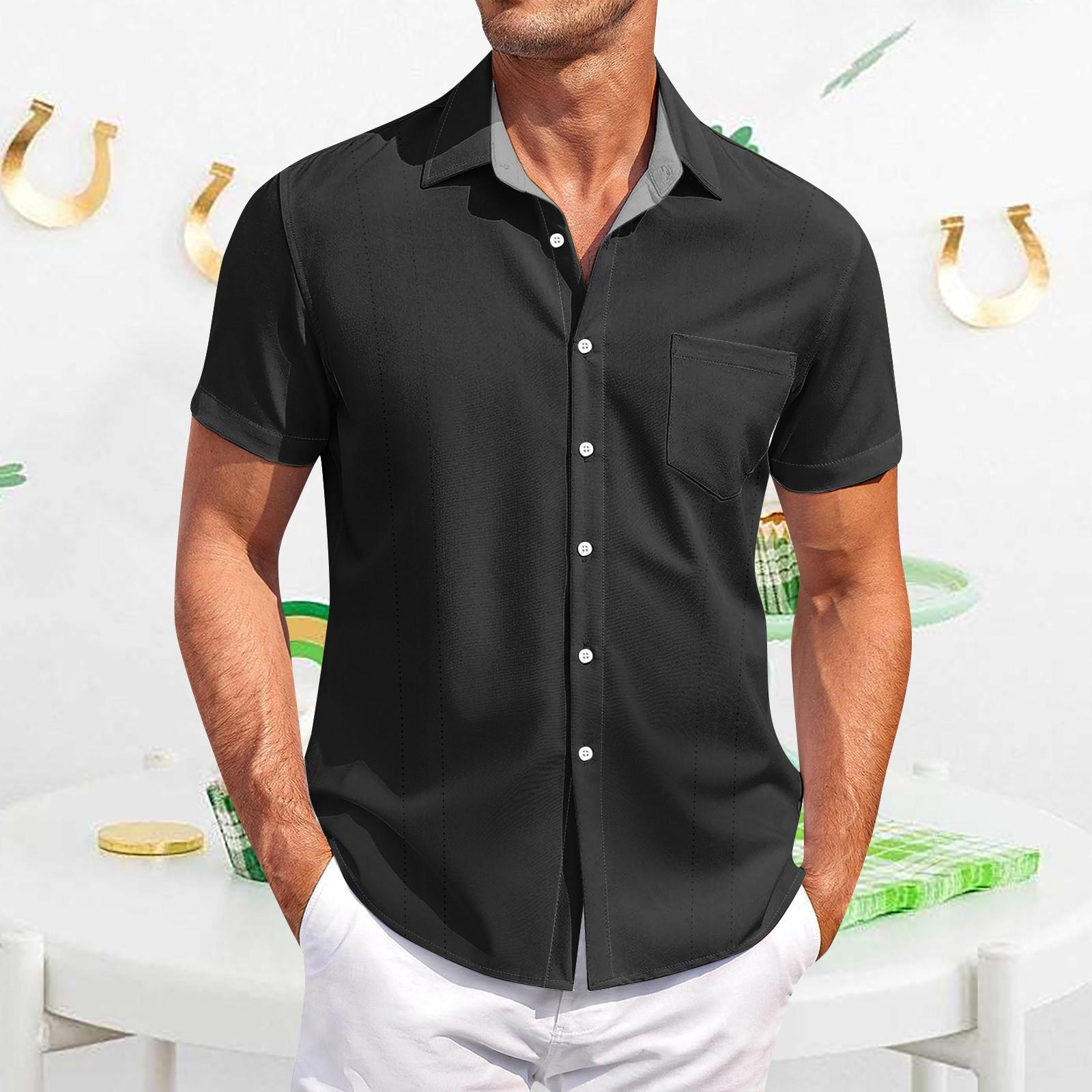 

Мужская повседневная рубашка с короткими рукавами, облегающая, стильная, с гавайским принтом XXL