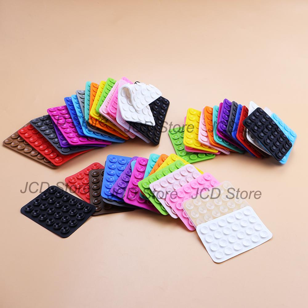 Single-sided Double Side Silicone Suction Pad Mobile Phone Fixture Suction Cup Backed Adhesive Silicone Rubber Sucker Pad Fixed 7