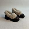 Small Thick-soled Heightening Fluffy Shoes, New Small Leather Shoes, Winter Velvet Warm Cotton Boots