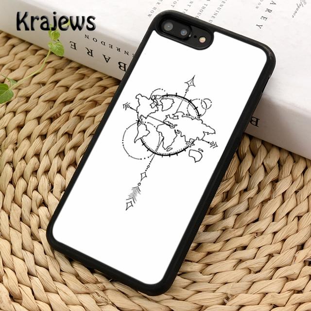 

Чехол для телефона Krajews с картой мира Travel Just Go для iPhone 14 5 SE 6s 7 8 plus X XR XS 11 12 13 pro max Samsung S21 S22 ultra iPhone 13mini