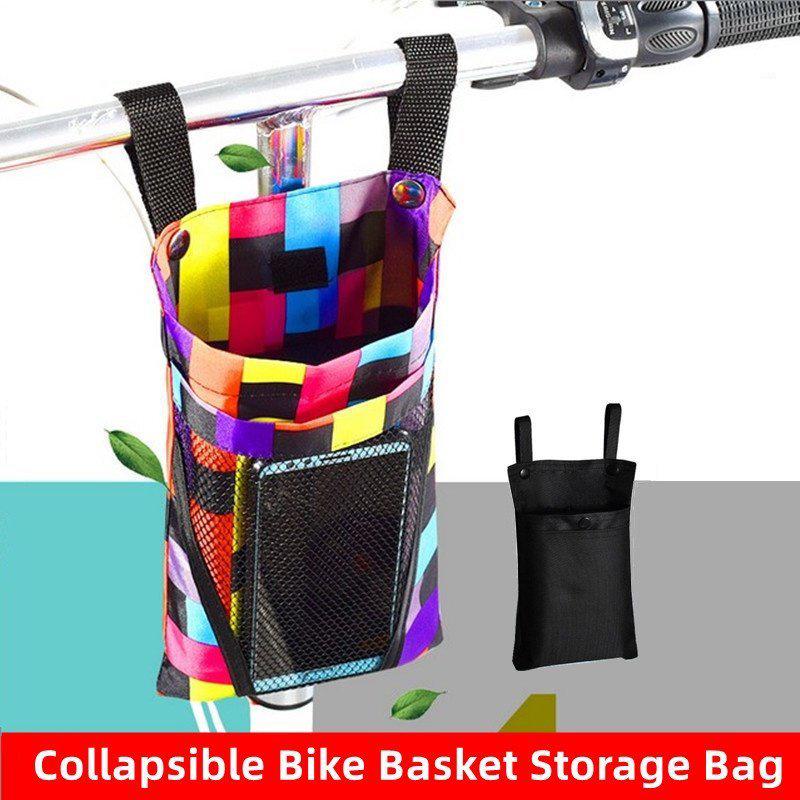 Bicycle Storage Bag Detachable Front Handle Basket Large Capacity Pocket Fits Bicycle Motorcycle Phone Bag Accessory
