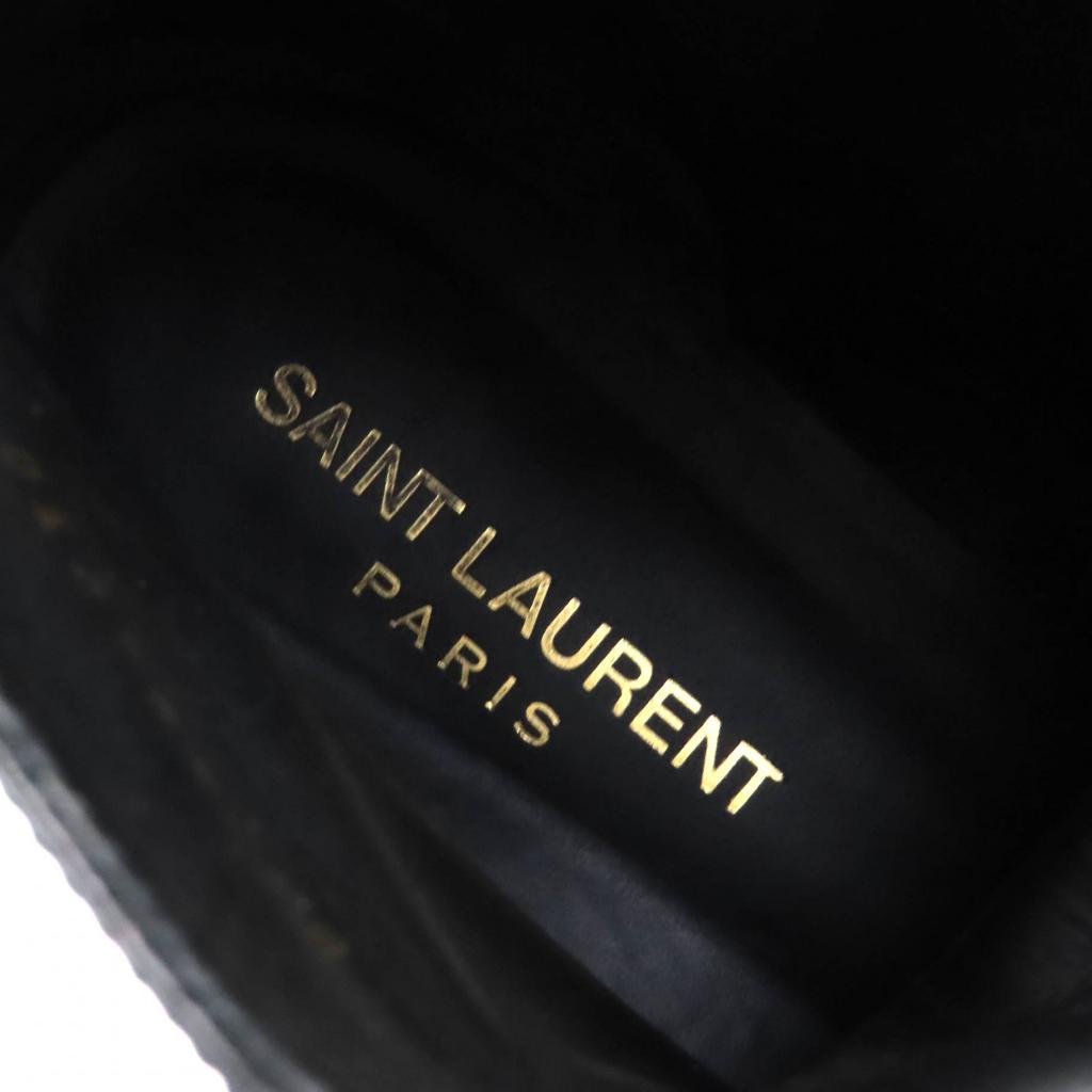 Great SAINT LAURENT PARIS short boots Lace-up Leather black Women 35.5 354530 Used