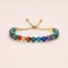 African Turquoise Chakra Prayer Beads Power Stone Bracelet for Women [KOAI] Seven-Color