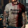 Halloween Horror Men's T-shirt Blood 3D Printed Round Neck Short Sleeved T-shirt