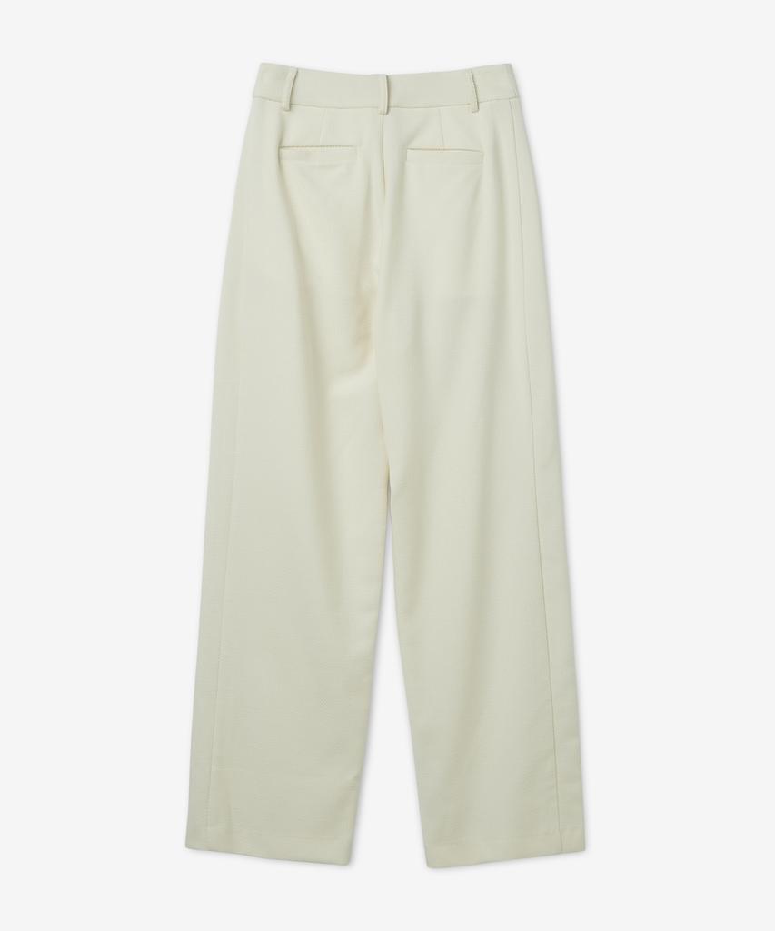 WOERA Wide Leg Cotton Pants - Off-White / N1029Offwhite