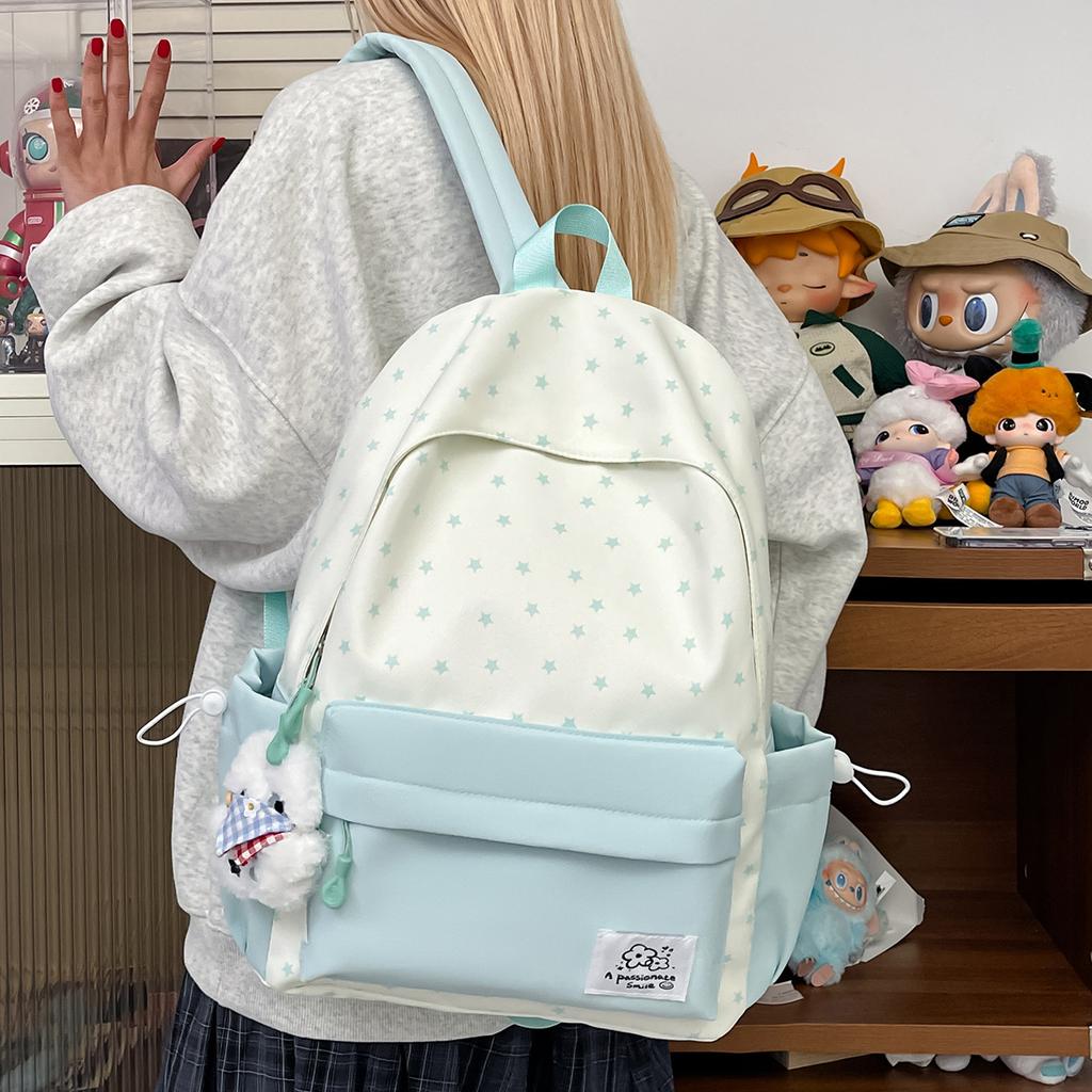 Japanese High-Value Student Schoolbag, Fresh And Sweet, Candy-Colored Casual Backpack, Large-Capacity And Lightweight Backpack.
