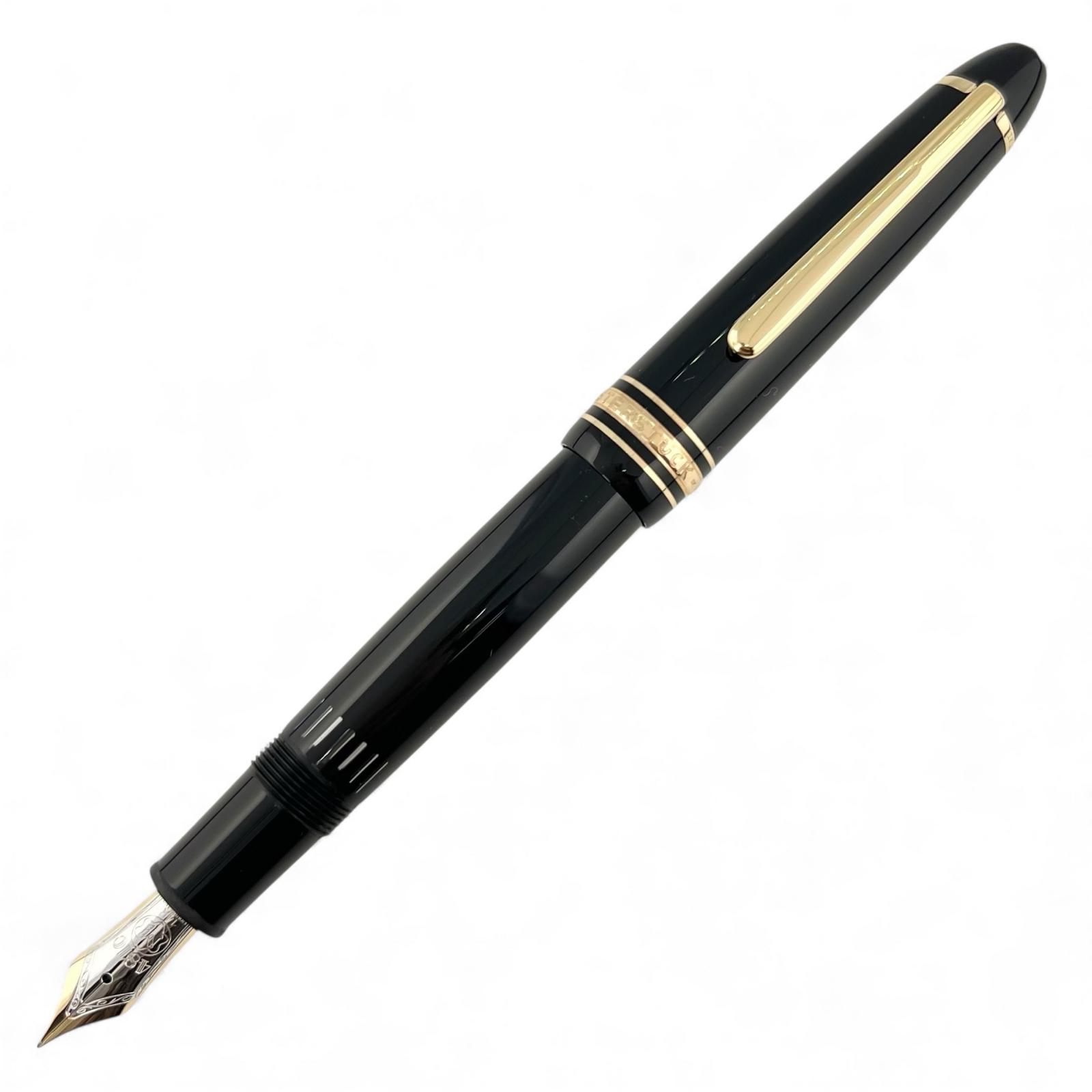 

Excellent MONTBLANC fountain pen Meisterstückle Grand white star black 14K mens Used