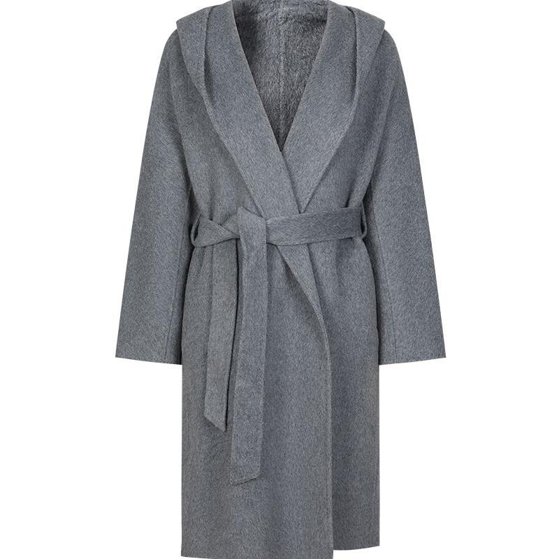 Annakou True Self Series Hooded Wool Double-faced Coat