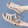 Casual open-toed platform flat-bottomed Roman woven fashion one-word strap sandals women's summer