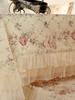 New Lace Dining Table Cloth Chair Cover Backrest Cover Household Dustproof Table Mat Minimalist Anti Slip Chair Cushion Cover
