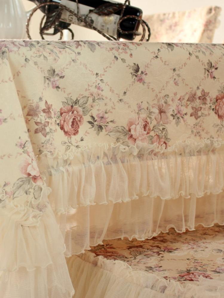 New Lace Dining Table Cloth Chair Cover Backrest Cover Household Dustproof Table Mat Minimalist Anti Slip Chair Cushion Cover