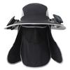 Wide Brim Sun Hat with 2 Solar Fan UV Protection Bucket Hat