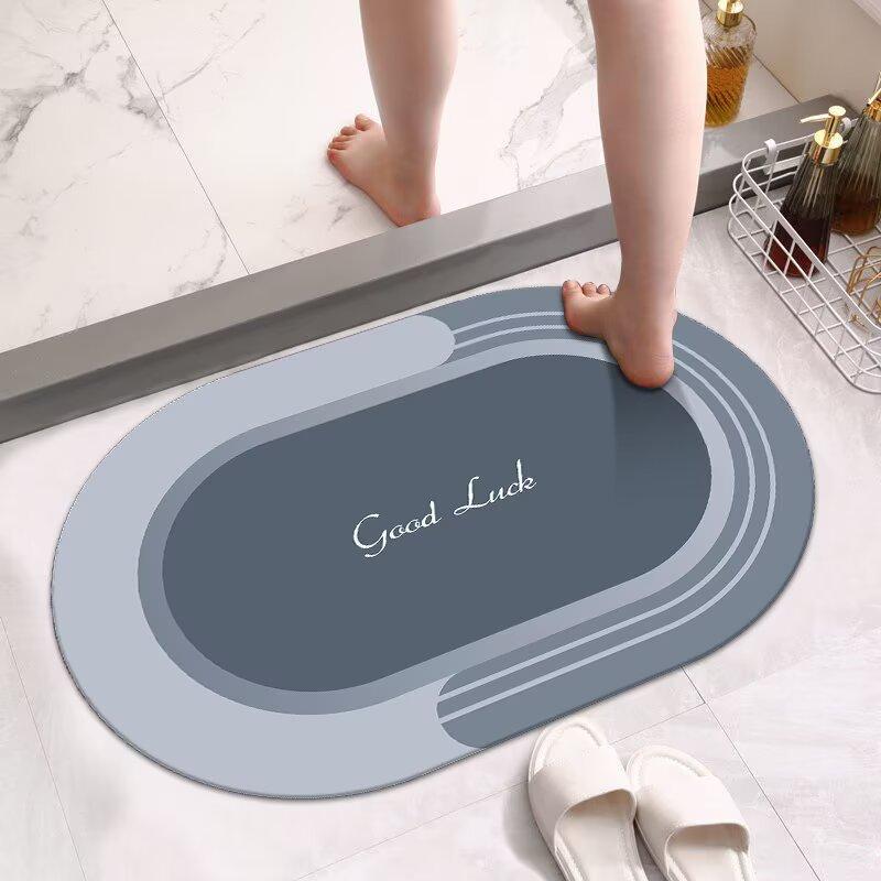 

Toilet Diatom mud floor mat Bathroom water-absorbing non-slip foot mat Household toilet Toilet door mat Quick-drying rug 40x60cm15.7x23.6in
