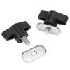 6Pcs Boats Screw Mounting Nut Kayak Track Rail Mounting Screws Nut Stainless Steel Canoes Screws with Nut Easily Install