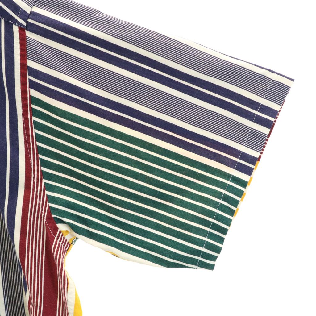 Tommy Hilfiger 90s Old Flag Tag Striped Pattern Short Sleeve Cotton Shirt Men's Used