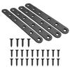 A34R 4 PEÇAS Suporte Reto Plano Placa de Reparo em Aço Inoxidável Para Madeira Metal Reparo Suporte de Junção Para Móveis Madeira