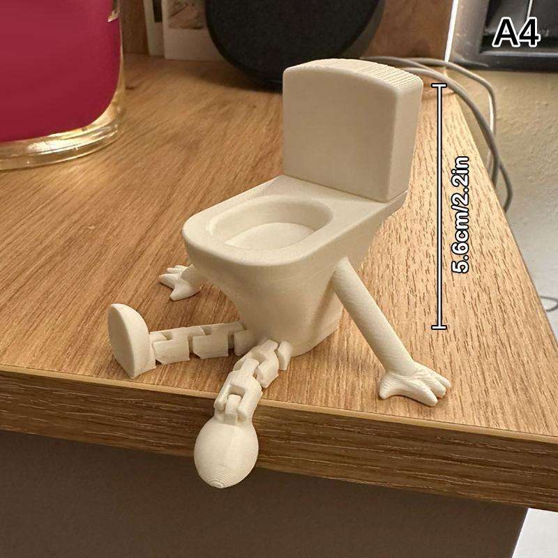 1 Pc 3D Printed Chocolate Figurines With Movable Joints Realistic Desktop Decorations For Home Office Ornamental Sculptures