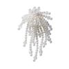 Creative Floral Tassel Cufflinks Elegant White Pearls Sleeve Button Vintage Chains Beaded Button Covers Men Women