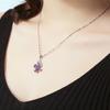 BELLA BOX Heißer Verkauf Lila Amethyst Geometrie Wunderschöne Anhänger Halsketten Für Frauen Charme Hochzeit Engagement Feine Luxus Schmuck Neue Trendy