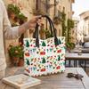 Christmas Pattern Tote Bag Large Capacity Casual Shoulder Bag for Holiday Shopping Daily Use