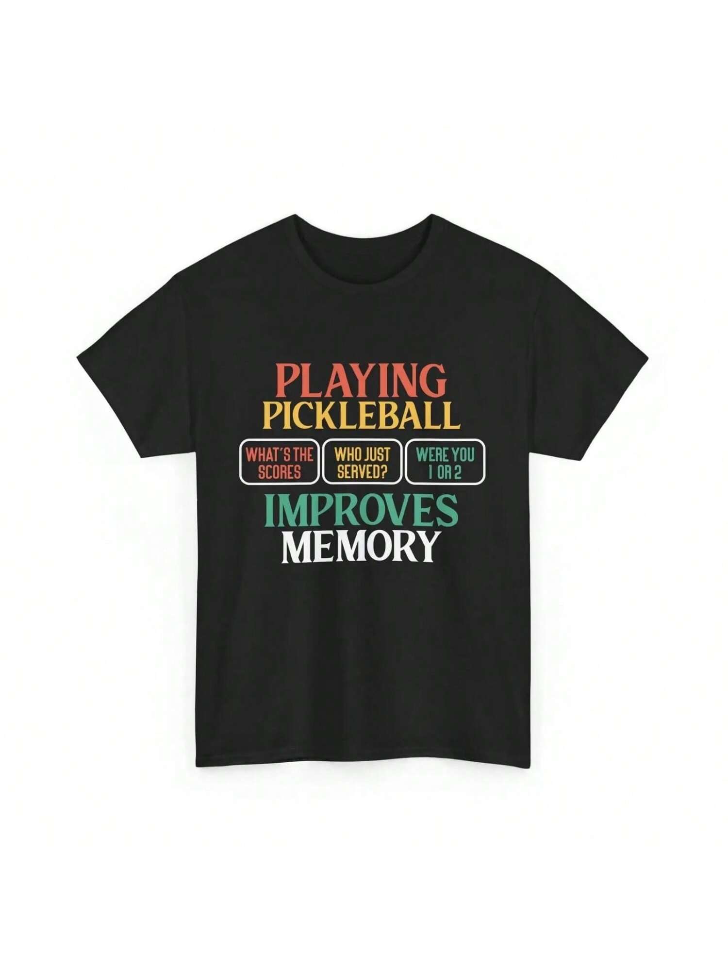 Pickleball T Shirt Playing Improves Memory Player S разноцветный