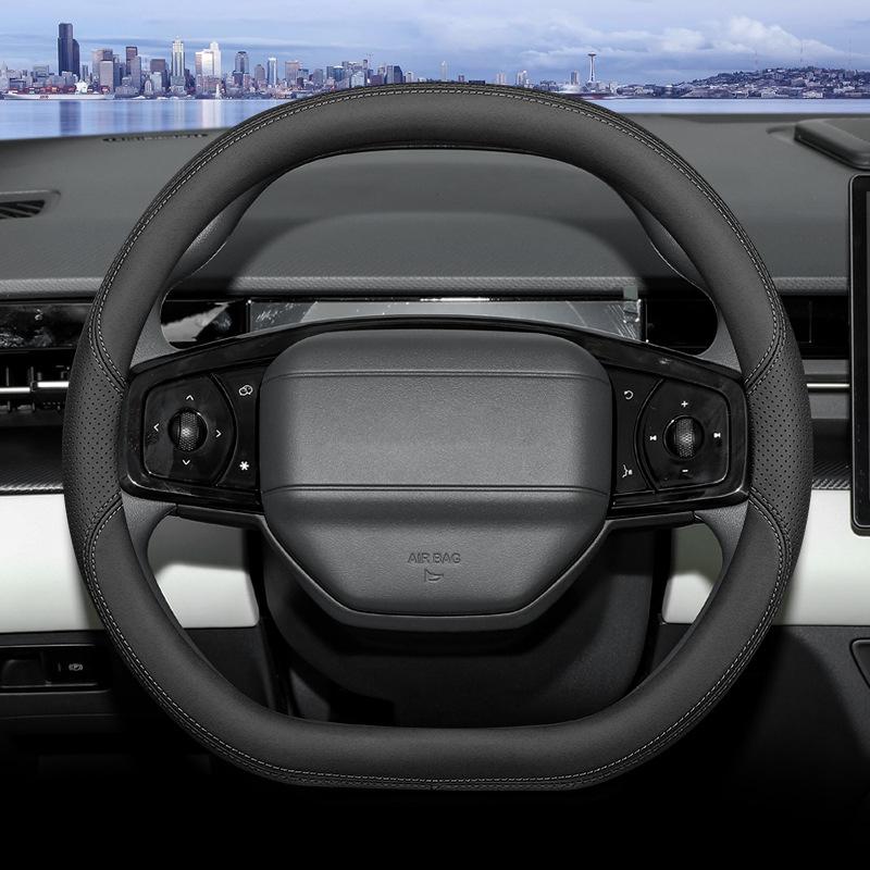 

Оплетка из коровьей кожи на автомобильный руль, чехол для Chery Jetour Dashing Pro Plus Max Sport Ultral I-DM 2022 2023 2024 Black line