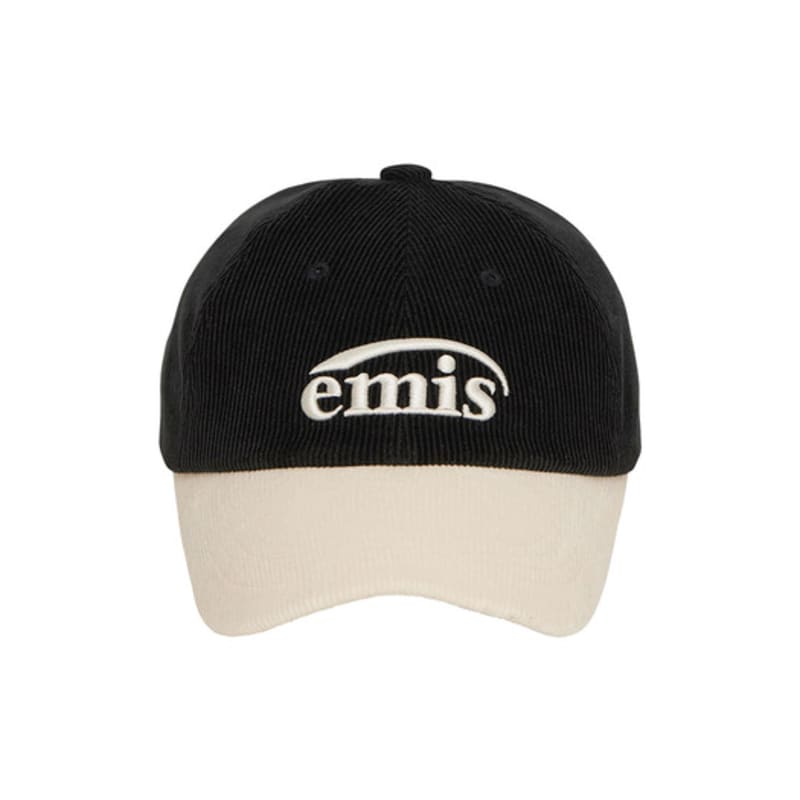 

EMIS CORDUROY TWO-TONE BALL CAP-BLACK BLACK