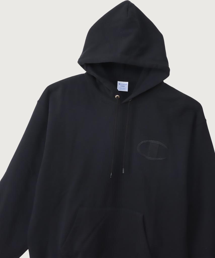 Big C Logo Oversized Hoodie Black