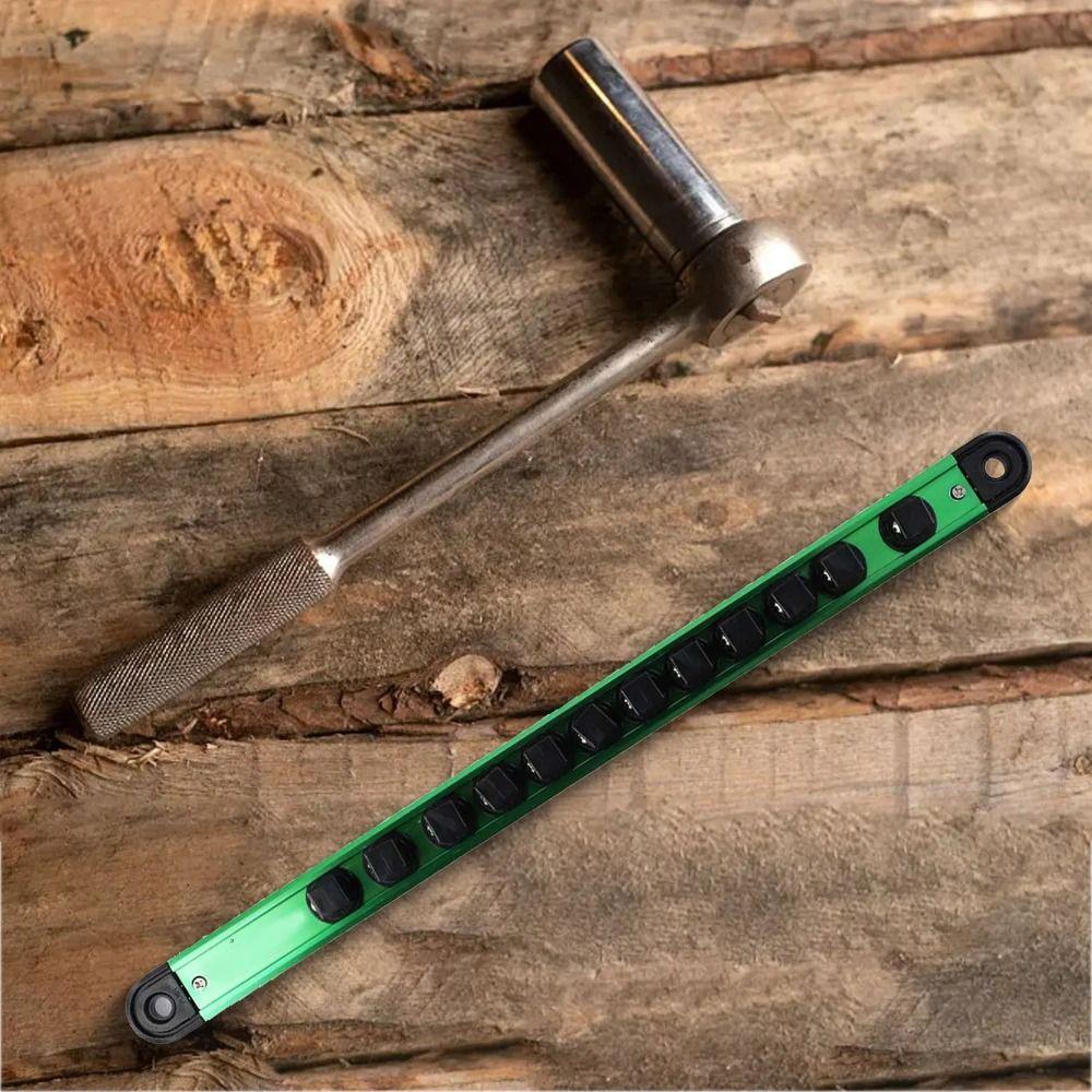 Adjustable Socket Storage Rack 1/4 3/8 1/2 Inch Socket Clip Rail Holder Magnetic Socket Organizer