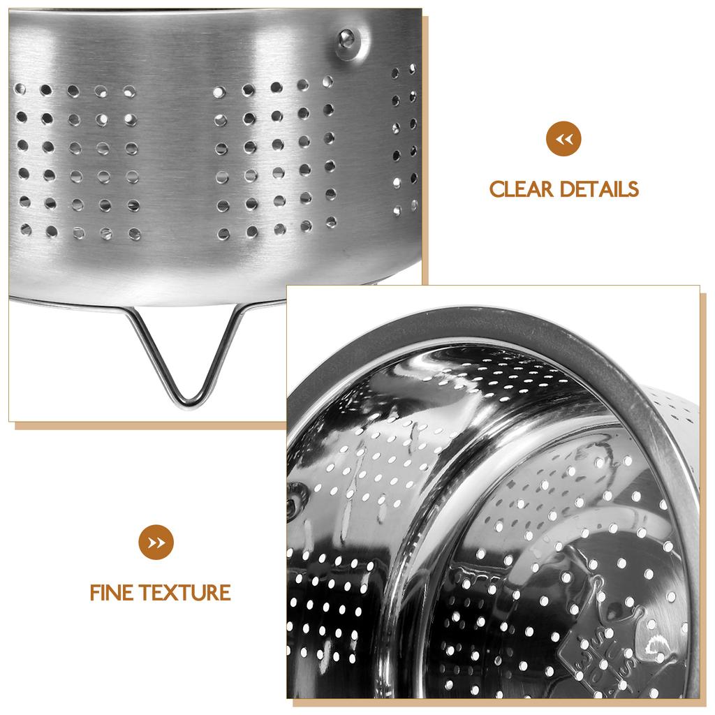 Stainless Steel Rice Steamer Strainer Metal Basket Cooker Cooking Utensils Travel