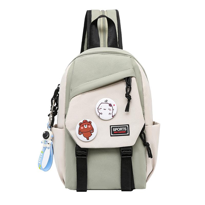 Outdoor Travel Breast Bag Primary School Students Go Out Small Backpack Lightweight Cute Spring Outing Messenger Bag Trendy Children Girl Shoulder