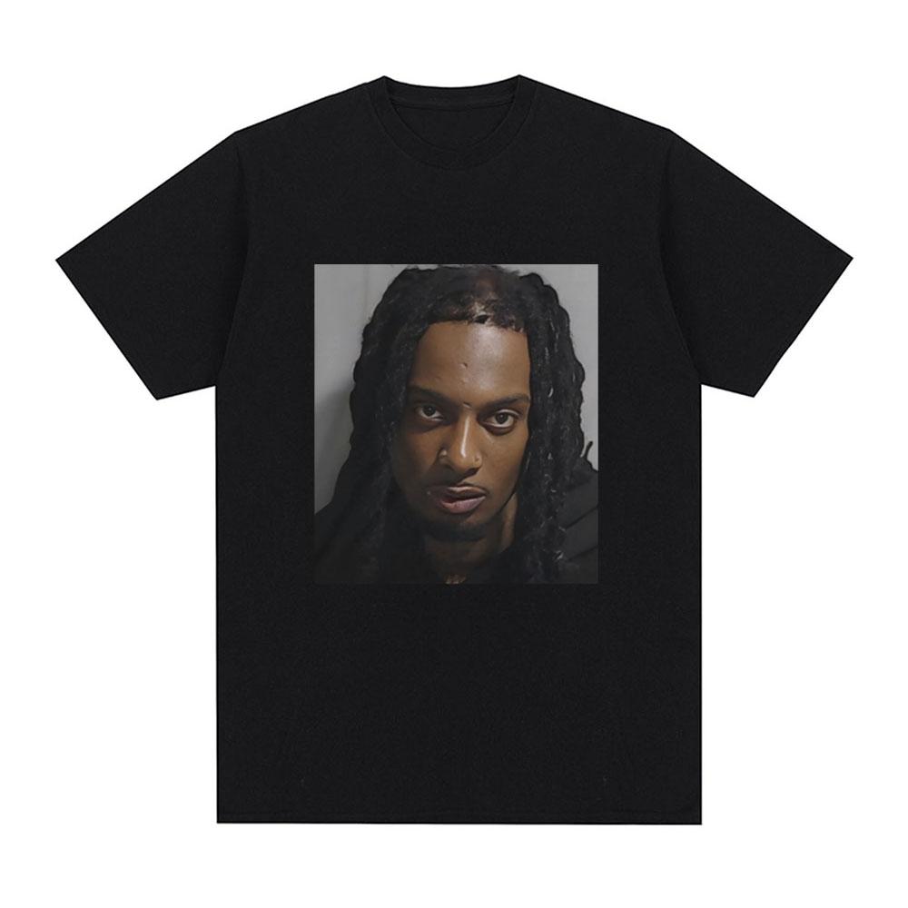 

Футболка с графическим изображением фоторобота рэпера Playboi Carti Модная Винтажная Хип-Хоп Футболка Повседневная Хлопковая с Коротким Рукавом Футболки - Мужские Su... S разноцветный