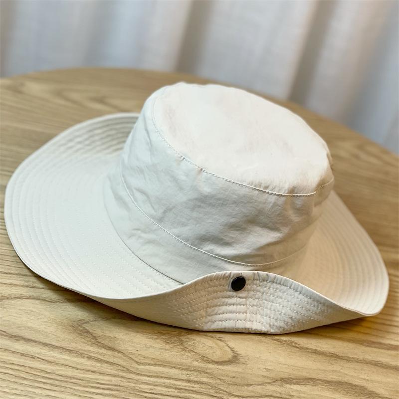 Four Seasons Solid Color Quick-drying Bucket Hat UV Protection Sun Hat Women's Outdoor Thin Western Denim Mountaineering Hat