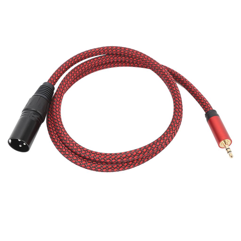 3.5mm Male to XLR Male Cable Unbalanced 3.5mm AUX to XLR Male Microphone Cable for Phone Tablet Laptop Microphone