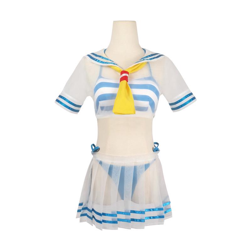 Zero To One Rem Sailor Suit Swimsuit Cosplay Set