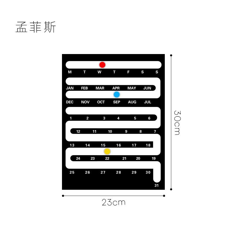 

Memphis Sliding Perpetual Calendar Creative Desktop Living Room Decorative Small Ornaments Calendar Birthday Gift