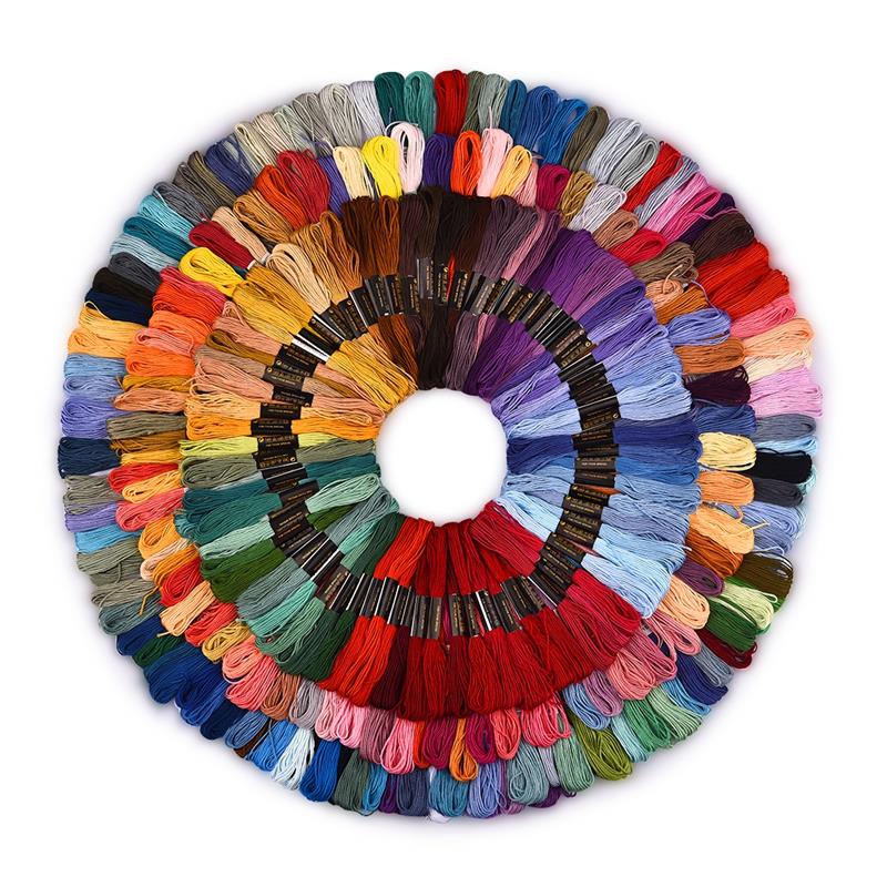 Cross Stitch Cotton Embroidery Thread Floss Sewing Skeins Craft 24/50/100/150/200/250/447 Pieces 8 Meters Per Skein