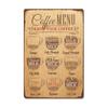 Vintage Fresh Coffee Plaque Metal Tin Sign Retro Drink Coffee Poster Wall Stickers for Cafe Shop Restaurant Home Room Decor