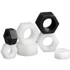 5-100 Stück Kunststoff Nylon Sechskantmutter M2 M2.5 M3 M4 M5 M6 M8 M10 M12 M14 M16 M18 M20 Schwarz oder Weiß Isolations-Sechskantmuttern
