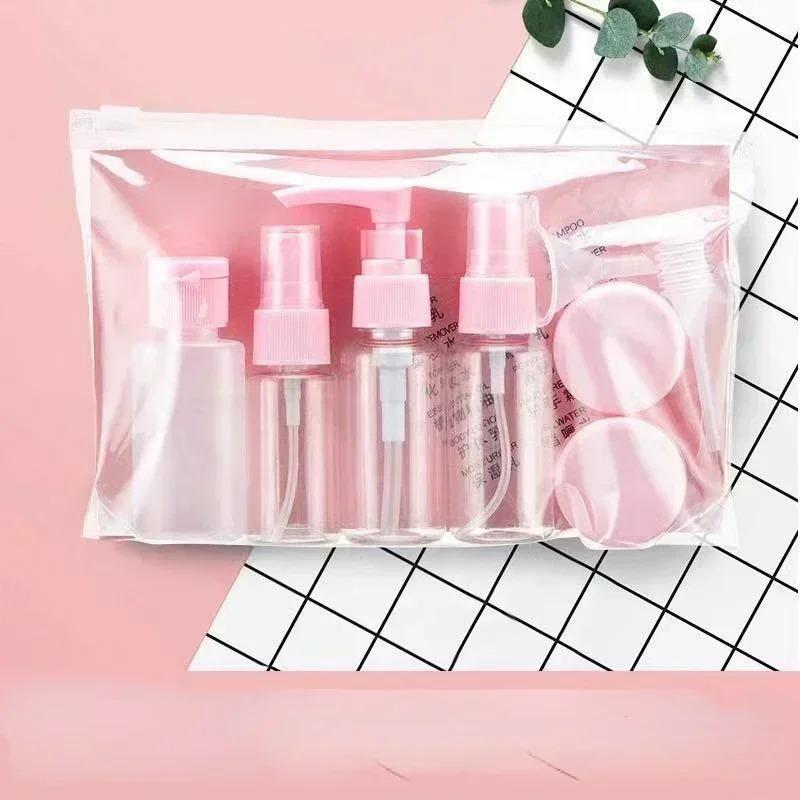 11pcs Portable Travel Refillable Bottles Set Leakproof Empty Cosmetic Container for Shampoo Shower Gel Lotion Body Wash Spray