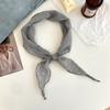 Silk scarf new fashion thin breathable small scarf scarf temperament versatile neck protection scarf rhombus silk scarf waist