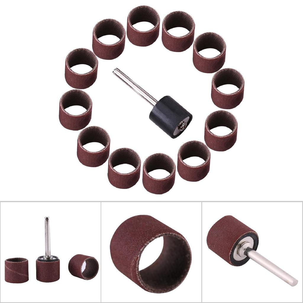 Sanding Sandpaper Bands Sleeves Mandrel Woodworking Craft Polishing Kit (#80)