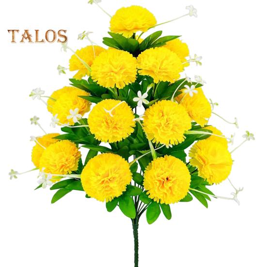 

Искусственная гвоздика Реалистичная 18 головок Искусственный шелковый цветок Устойчивый к ультрафиолетовому излучению Свадебная вечеринка В помещении На открытом воздухе Сад Двор Искусственные цветы Растения Украшения жёлтый