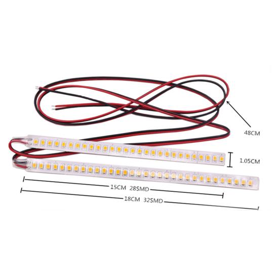 2Pcs Car Sequential Side Mirror 12V LED Signal Turn Lights Warning Strip Tape