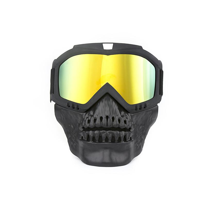 Vintage Face Mask Goggles Unisex Personalized Horror Halloween Skull Motorcycle Retro Goggles
